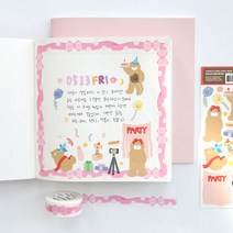 모모스티커 러블리베어 일상2 스티커, 단품
