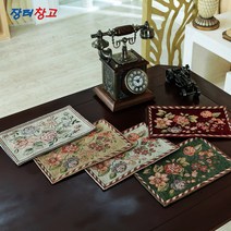 전화기 받침 매트 비디오 식탁 다용도 패브릭 받침용 소품 패브릭천 콘솔 장식, 전화기받침매트(25x35)-그린