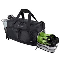 FocusGear 얼티메이트 Gym 백 2.0 내구성 크라우드소스 디자인 더플 방수 파우치를 포함한 10개의 최적의 수납 공간 블랙. 더플백 410463, Small (15