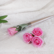 Gflower 비누장미 1송이 개별포장, 연핑크