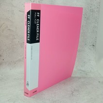 다솔 쫙펴지는화일 PP클리어화일 A4 FF클리어화일 20P 40P 클리어파일, 1개, 40P분홍