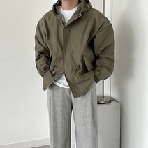 치트키 머프 투웨이 오버핏 후드 숏야상