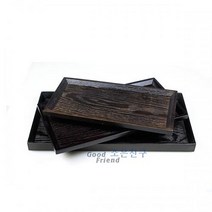 [RA㏓] 옻칠 원목 트레이( 후식쟁반 대) 36 x 19 정사각 예쁜 일식집 개인 손님대접 쟁반 나무 간식 주방 가정용 미니 이쁜 업소용 디자인 요리 고급 ▷_§Ea, 《본상품》