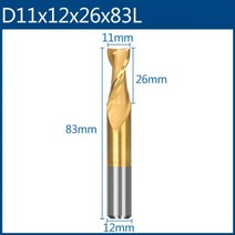 밀링커터날 공작 척 공구홀더 xcan hss 밀링 커터 2 플루트 엔드 밀 for 밀링, d11x12x26x83l