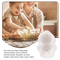 실리콘 몰드 3 차원 장식 금형 Nonstick 소프트 재사용 가능한 자기 조립 장식 금형 케이크 주방 베이킹, White