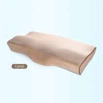 목주름베개 코골이방지베개 잠잘오는 승모근 베개 메모리 폼 침대 정형 목 보호 느린 리바운드 메모리 나비 모양의 건강 자궁 경부 목 크기 6050 cm, 낙타, 60x34x11cm, 협력사