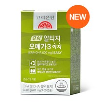 고려은단 퓨어 rTG 알티지 오메가3 EASY 이지 (401mg x 60캡슐) [30일분], 60정, 1개