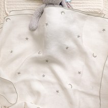 어텀31 인견 별달자수 블랭킷, 애쉬그린