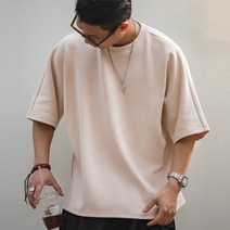 남성 코튼 반팔 티셔츠 링클프리 에어 여름 라운드넥 반소매 루즈핏 3XL