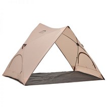 타프쉘 텐트 쉘터 그늘막 리빙쉘 백패킹 낚시 옥스포드 큐브 코팅 라운지, 베이지+브라운