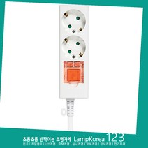 동양 2구 메인 스위치 보호커버 멀티탭 난연 내열성 합성수지, 3M