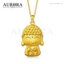 24K컬러 불교 아기 부처님 백옥 목걸이 BUDD-2026