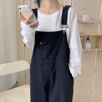 나루니 W05401 여성멜빵바지 점프수트 멜빵점프수트 귀여운 프리사이즈