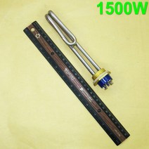 쇼핑을잇다 보일러 배관 220V 스테인레스 스틸 304 온수기 전기 요소 부스터 DN25 1500 W/2000 W/3000 W/40, 01 1500W