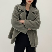[최초가265 000원]호주 양모 램스킨 라이더 자켓_KS221109