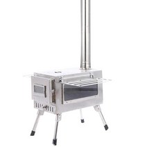 거꾸로타는 화목난로 펠렛 나무 난로 텐트 스토브 화재 스토브 야외 휴대용 접이식 배낭, 스테인레스 스틸