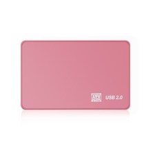 TISHRIC-2.5 인치 HDD 케이스 하드 드라이브 박스 Hdd 인클로저 SATA USB 3.0 어댑터 HD 외장 HDD 박스, USB2.0 Pink