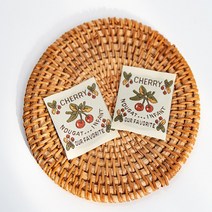 퀼트가게2개 밋밋한 소품이나 의상에 빈티지 라벨 체리 부자재