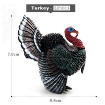 춤추는 트리 크리스마스 장식 시뮬레이션 칠면조 새 닭 농장 pvc 동물 모델 홈인테리어, 1 pc 칠면조 -b