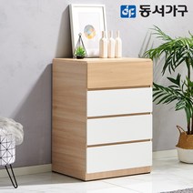 동서가구 미하스 광폭 600 4단 서랍장 4colors DF64263D, 오크화이트