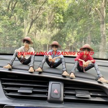 차량용 피규어 장식품 원피스 애니메이션 불독인테리어 효과, 화이트 루피+블루 루피+레드 루피