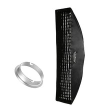 고독스 15.1cm x 417.78cm 30x120cm 허니콤 그리드 직사각형 소프트박스 포토 스트로브 스튜디오 플래시 소프트박스 엘린크롬 마운트