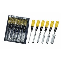 한옥 직각 초경굽 목공 선반 끌 세트 6PCS 타격