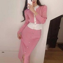 여성 슬림핏 투피스 상하의 세트