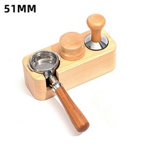 커피용품 51mm/54mm/58mm 나무 커피 탬퍼 스탠드 에스프레소 바리스타 도구 디스트리뷰터 매트, 01 51MM