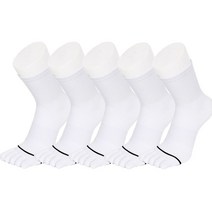 삭스이즘 남성 발가락양말 중목 언더라인 5켤레
