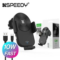휙탓브 스피디 10W 에어 그랩 오토 차량용 고속 무선 거치대 차량용무선충전거치대 차량무선충전거치대| 차량용핸드폰거치대 차량용송풍구거치대 찹닝낀 61BJp+y0g9Y, 꼭퓰싫11 G131 블랙