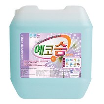 섬유탈취제 에코숨 18.75L/방향제/섬유탈취제/공기/향수/자동차시트/에코앤유/냄새제거/업소용/가정용/말통세제, 아쿠아블루
