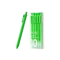 KACO PURE 컬러 소프트 젤펜 블랙심 0.5mm 10p G., 1개, 다크그린