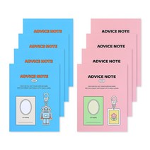 인디고어린이 초등 고학년 알림장 노트 (3-6 좁은칸), 8개, 블루+핑크