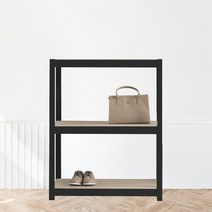 베란다선반 팬트리장 철제수납장 3단 700 x 500 x 900, 블랙