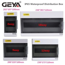 GEYA 4way 12way 방수 플라스틱 인클로저 박스 IP65 전기 프로젝트 PC 재질 하우징 정션, 4W- 구리 바