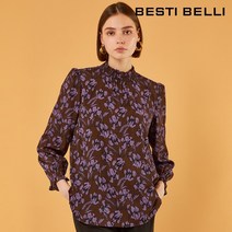 프린트 넥 셔링 블라우스 (BBBAI2416)