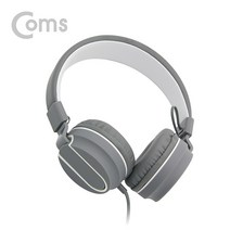 갤럭시탭A 10.1 2019 유선 접이식 마이크포함 헤드셋, 1개, bb082-그레이-화이트