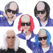 마빡이 가발 대머리 장기자랑 파티 용품 소품, 화이트