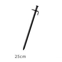 텐트스커트고정 텐트스커트바람막이 모래 물주머니2PCS 20/25/30cm 금속 텐트 못 밧줄 스테이크 캠핑 하이, 02 Black 25cm