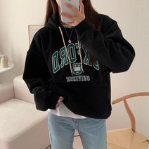 양기모OX후드티 여성용 겨울 모자티셔츠