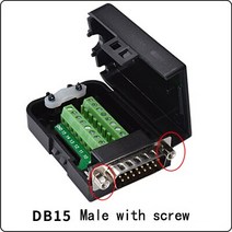 [무료배송]Db15 니들이 없는 솔더링 핀 커넥터 하우징 커넥터가 있는 수 커넥터 2 열 터미널 블록 커넥터, 01 male screw