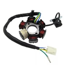 전기 자동차 부품 모터 컨트롤러 6 코일 5 와이어 50cc 110cc 125cc 150cc 스쿠터 오토바이 atv quad magneto ator, 없음