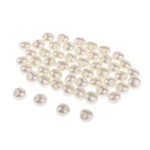 Royalways Prettyia 50x 10mm 큰 구멍 바느질 진주 단추 의류 장식품 공예품