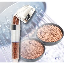 제이스파 녹물제거 정수 필터+게르마늄 바이어볼 3단 수질정화 샤워기 헤드, 2개