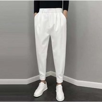 Momolatti 남성용 반밴딩 9부 슬랙스 발을 묶다 긴바지