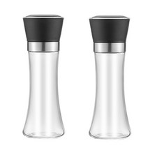 포스트로드 소금 후추 그라인더 깨갈이 180ml 2개, 블랙 글라스바디 2개
