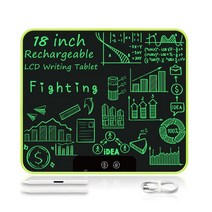 드로잉패드 액정타블렛 웹툰그리기패드 18 23 인치 충전식 LCD 그리기 태블릿 어린이 장난감 그림 도구 전자 쓰기 보드 선물 교육 완구, [03] 18 Single Green