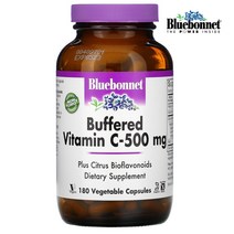 블루보넷 버퍼드 비타민c 500mg 고용량 대용량 180식물성 캡슐, 1병