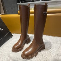 승마 부츠 승마용품 하이 롱 여성 겨울 라이딩 러시안 미드 청키 힐 구두 여성 보틴 잭